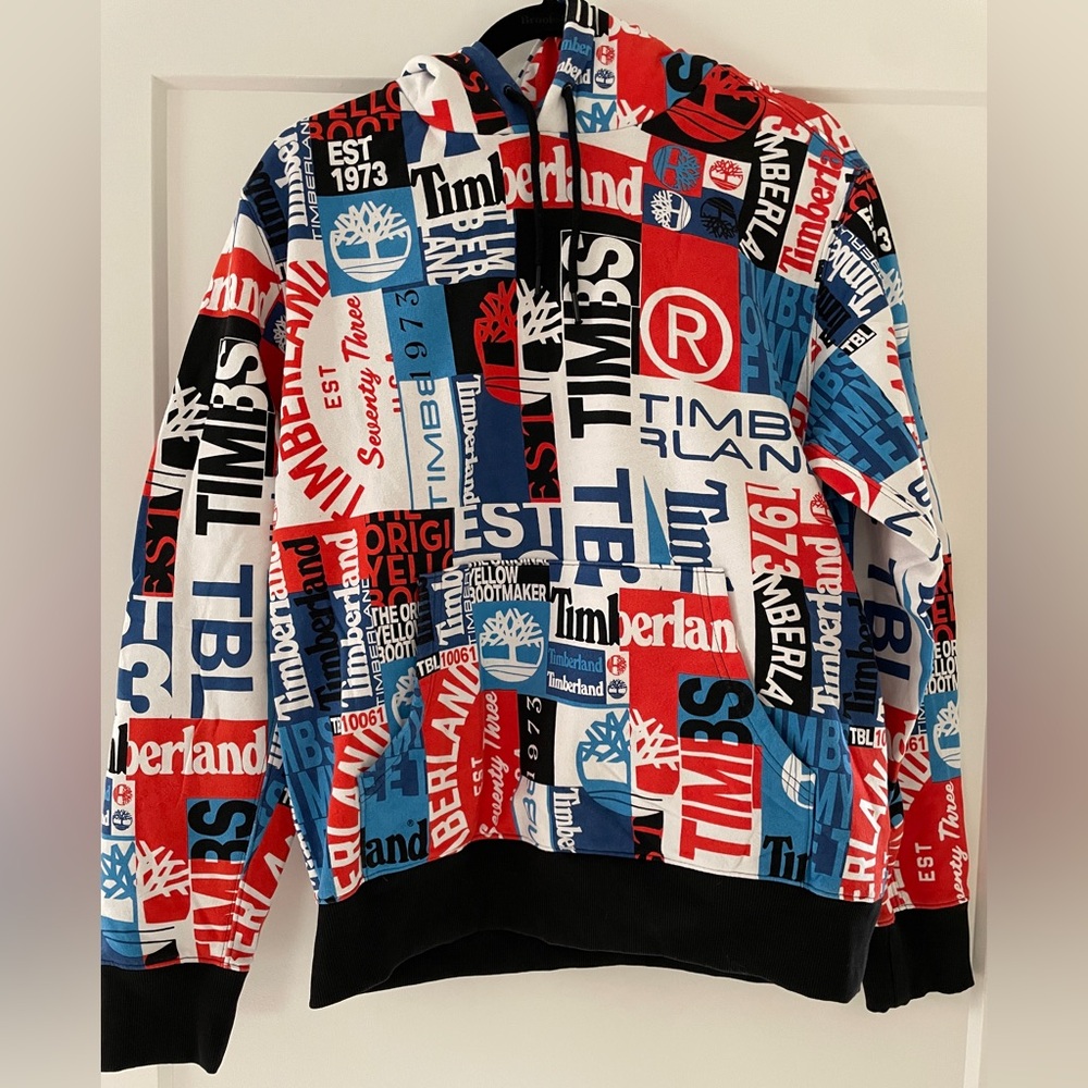 Timberland Colorful Graphic Hoodie- men’s medium